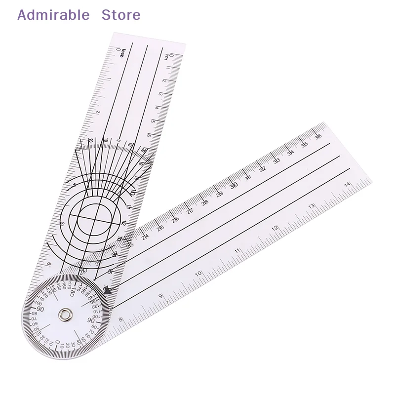 w1PC Multi-Ruler Goniometer Angle  Spinal Ruler 360 Degree Measuring Tool