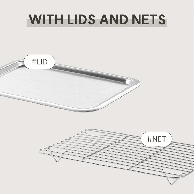 BLoCK Low 3 قطعة مجموعة حاويات تخزين المواد الغذائية من الفولاذ المقاوم للصدأ مع أغطية وشبكين أجهزة المطبخ مقلاة الفندق غسالة صحون آمنة قبل #5