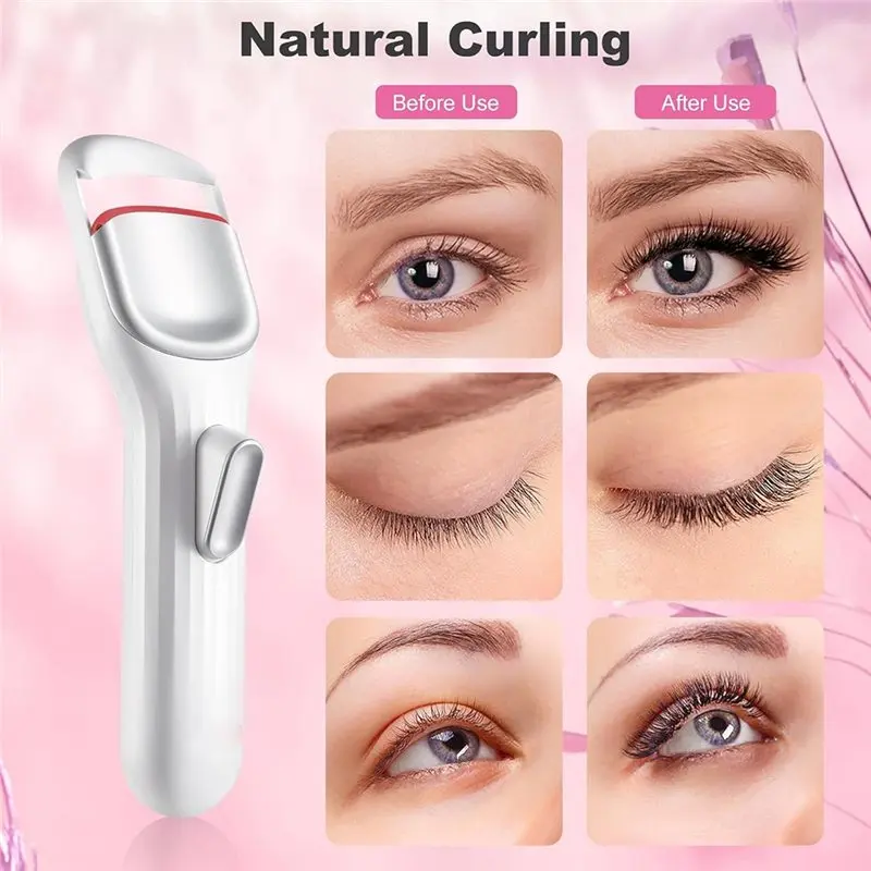 A27U Upgraded Eye Lashes Curler Heated With Innovative Heating Silicone, Electric Eyelash Curler 500Mah Battery Included