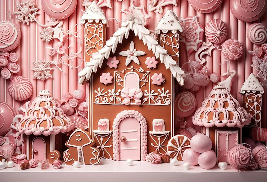 Mehofond พื้นหลังสำหรับถ่ายภาพฤดูหนาวบ้านขนมปังขิงต้นคริสต์มาสวันเกิดสำหรับเด็กฉากหลังถ่ายภาพบุคคลสตูดิโอถ่ายภาพ