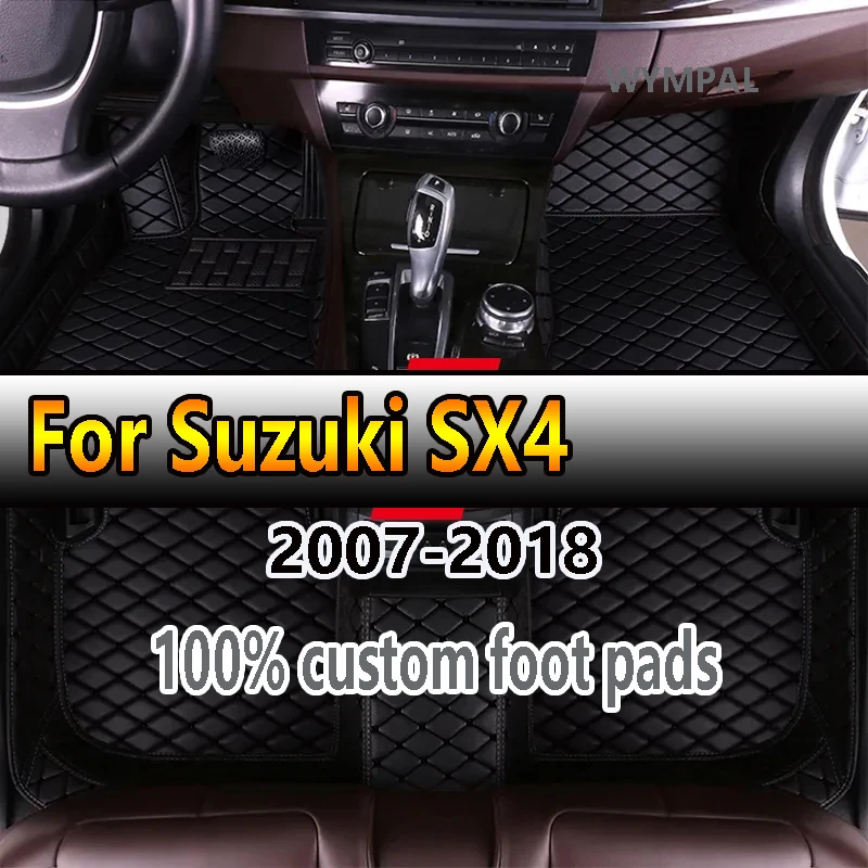 Car Floor Mats For Suzuki SX4 Hatchback 2018 2017 2016 2015 2014 2013 2012 2011 2010 2009 2008 2007 Carpets Rug Auto Accessories