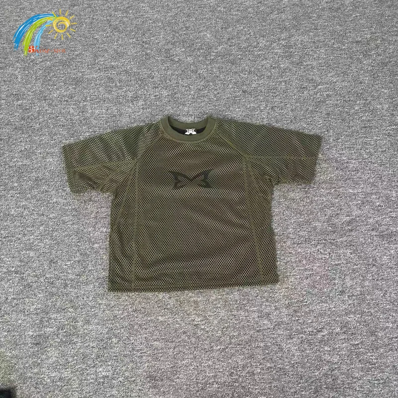 

Простой логотип с принтом, зеленый, черный сетчатый трикотаж Mertra для мужчин и женщин, унисекс, повседневные модные футболки большого размера, лоскутная футболка, топ