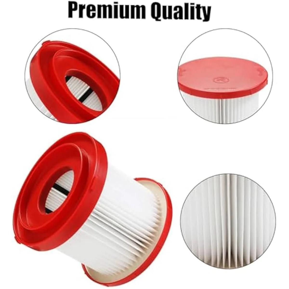 

4pcs 49-90-1900 Filters and 6pcs 49-90-2015 Sponge Filters for Milwaukee Wet Dry Cordless M18 2 Gallon 0880-20—A19G