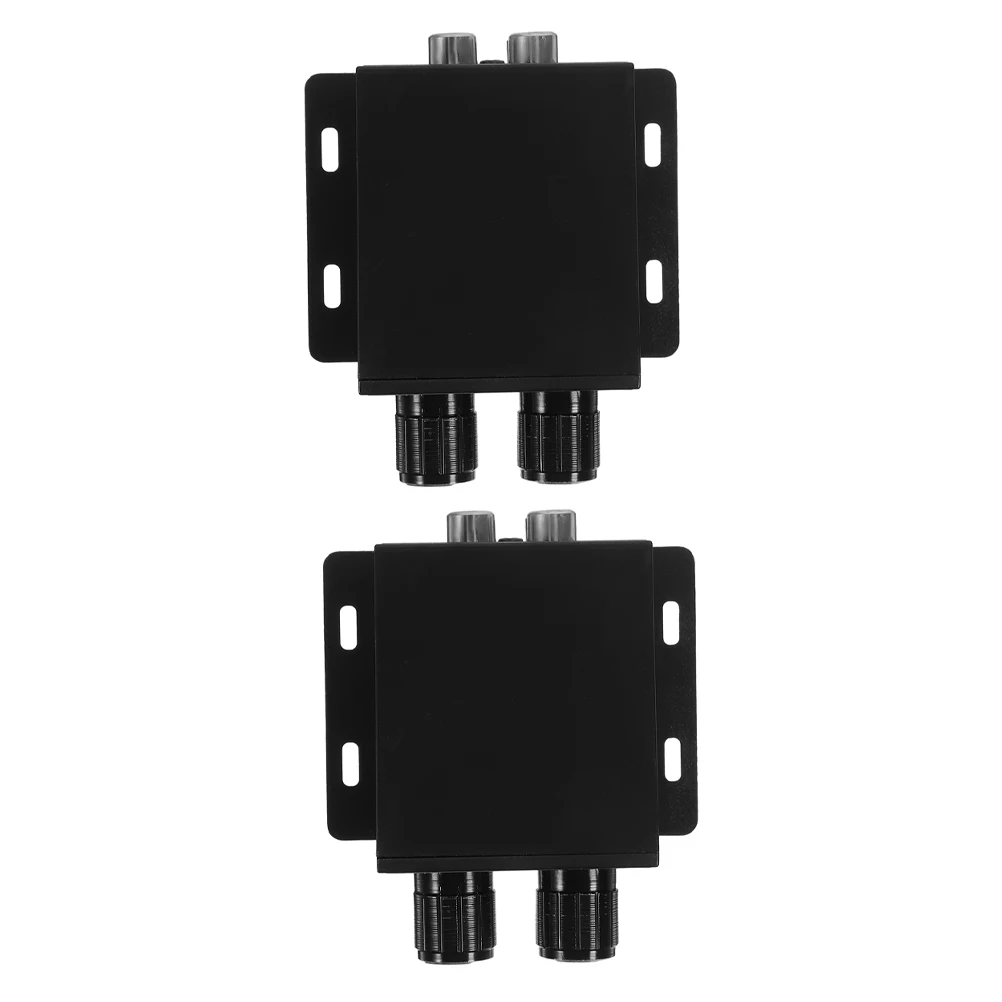 

2pcs Car Audio Amplifier Bass Control Knob Universal Volume Level Controller Adjustable Gain Rca Remote For Motorcycle Vehicle