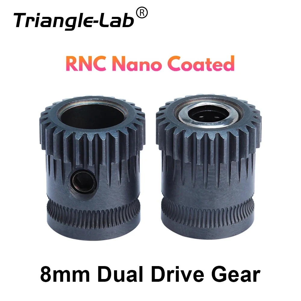 Trianglelab 1.75MM RNC Nano Coated ID 8mm Drivegear kit dual drive gear for Orbiter Extruder V1.5  Bowden Extruder Kit