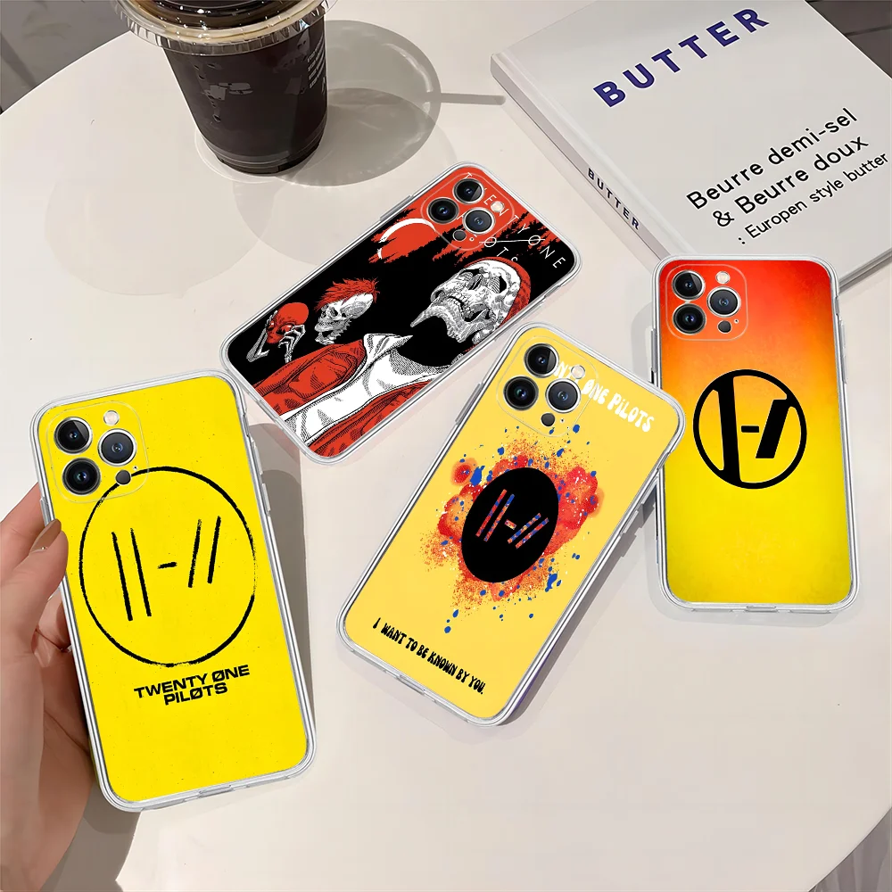 T-Twenty One Pilots Phone Case Silicone Soft For Iphone 16 15 14 13 12 11 Pro Mini XS MAX Plus X Cover