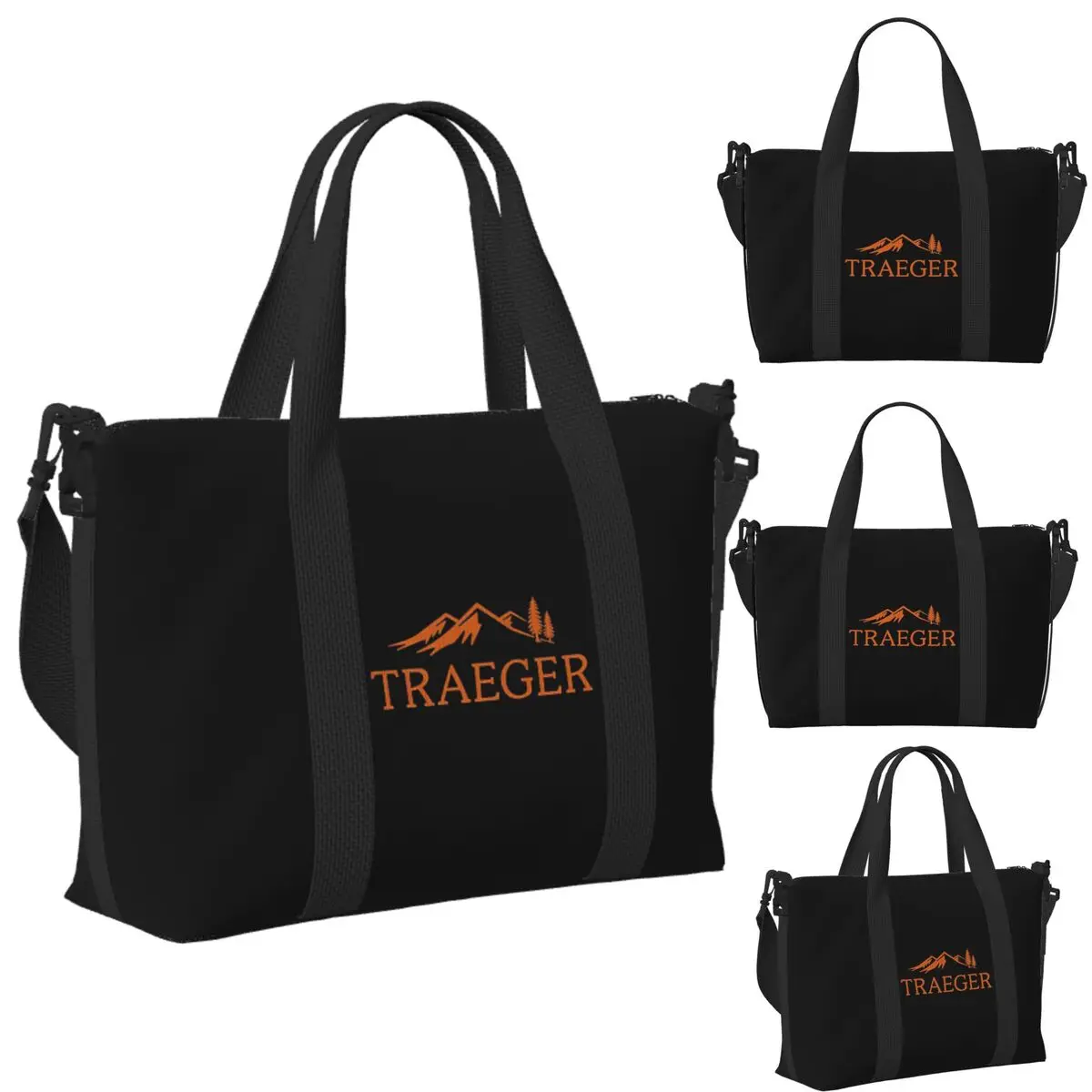 

Пользовательские Traeger Pellet Grill Smoke BBQ Essential Пляжная дорожная сумка Сумки-тоут для спортзала Спортивная женская дорожная сумка для покупок