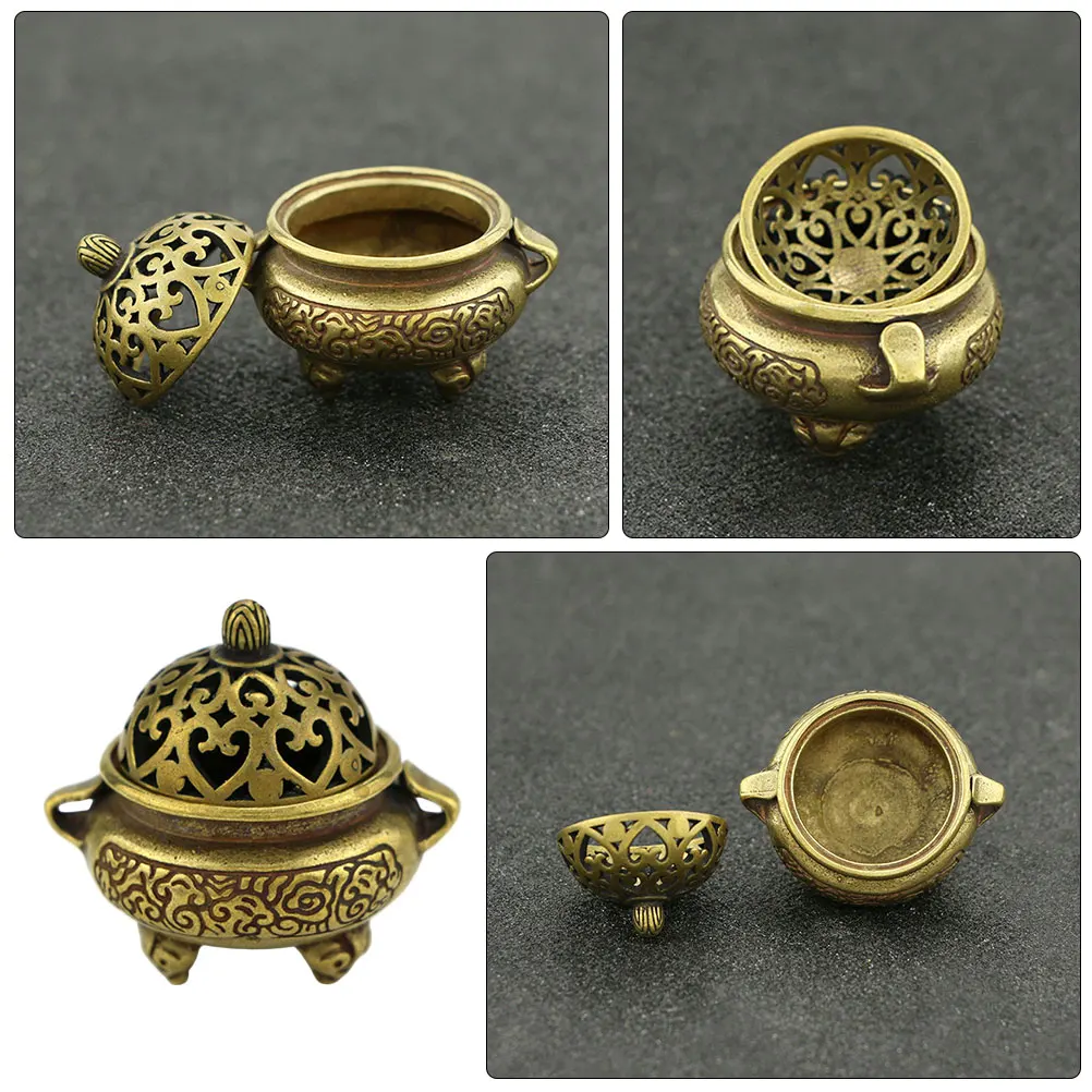 

Mini Censer Burner Mini Censer High Quality Decor Retro Brass Material Durability Small Size Home Tea House Gift
