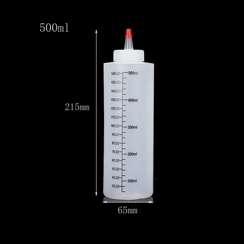 10 Stuks 120 Ml-1000 Ml Lege Plastic Sauzen Flessen Lekvrije Squirt Knijpfles Container Voor Salade ketchup Bbq Saus Siroop Olie