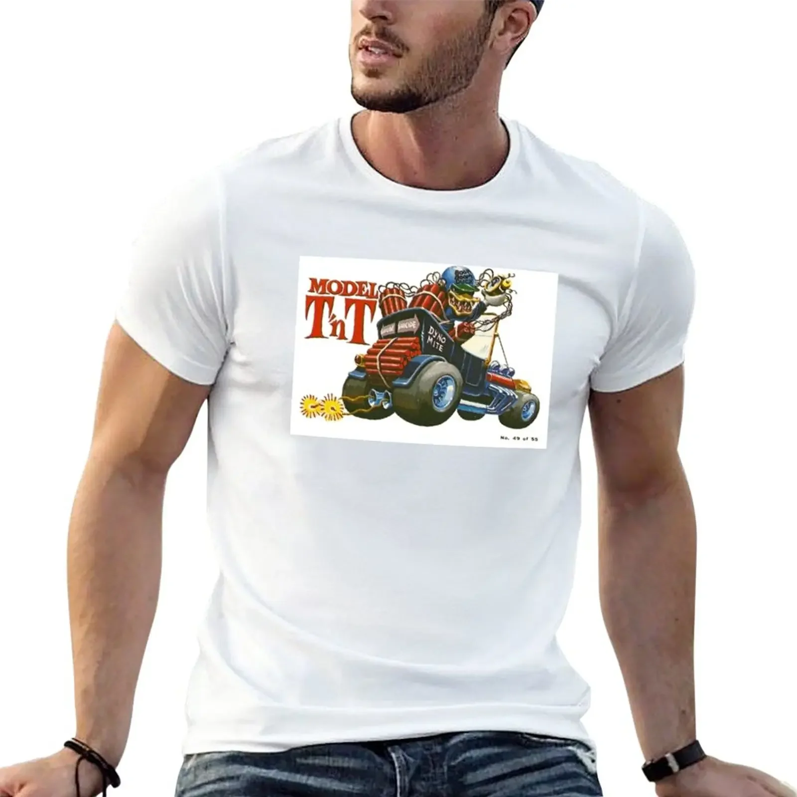 #49 Model T'nT, Weird Wheels T-Shirt cute tops heavyweights mens white t shirts