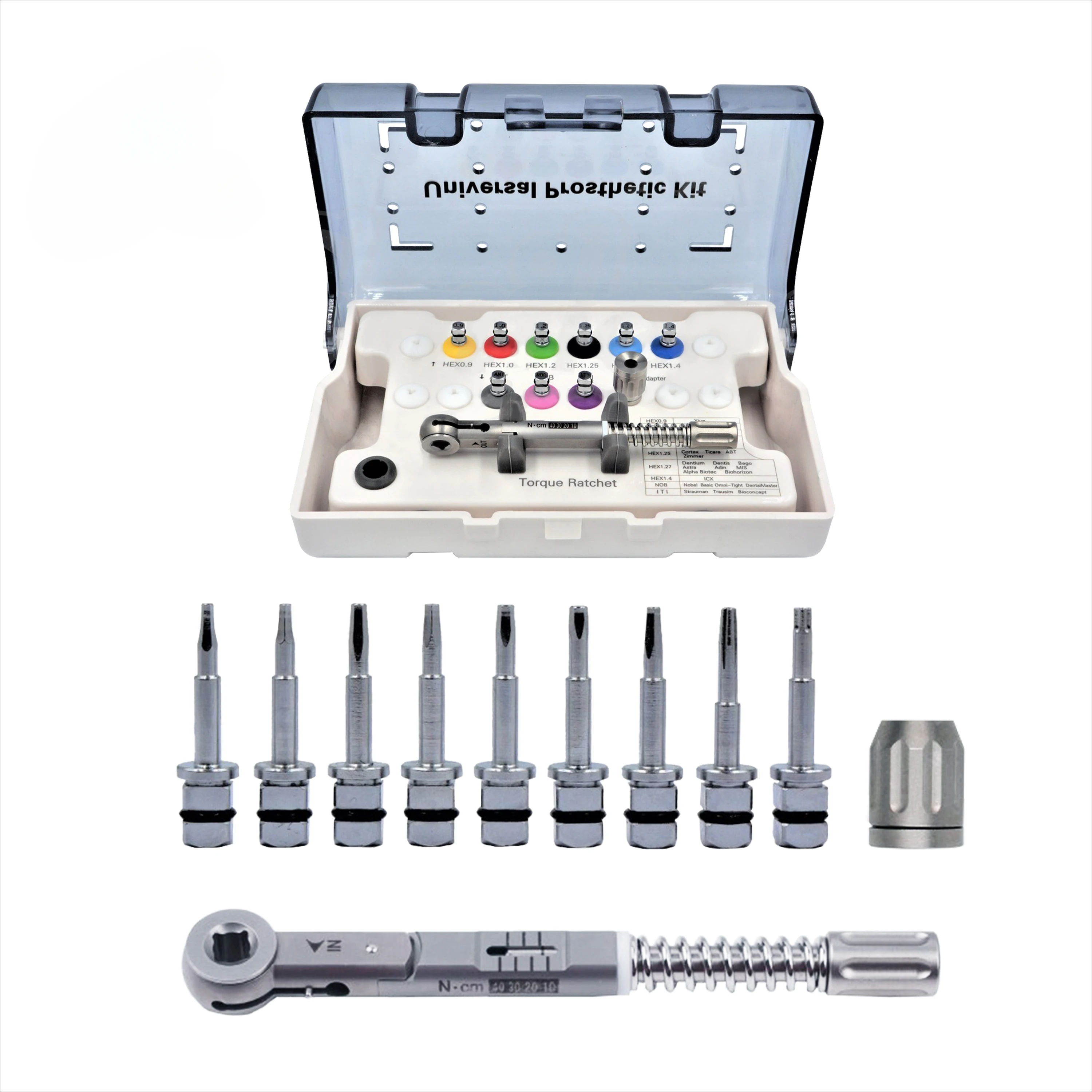 

den tal im plant Prosthetic Kit Screw Drivers Torque Wrench with 9 Pcs Driver dentist Instrument Kit for im plantology