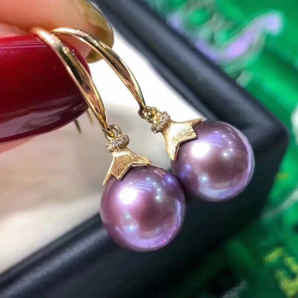 

Exquisite Pearl Earrings AAAA10-11mm Natural Pearl Earrings Earhook Pearl Earrings 925s