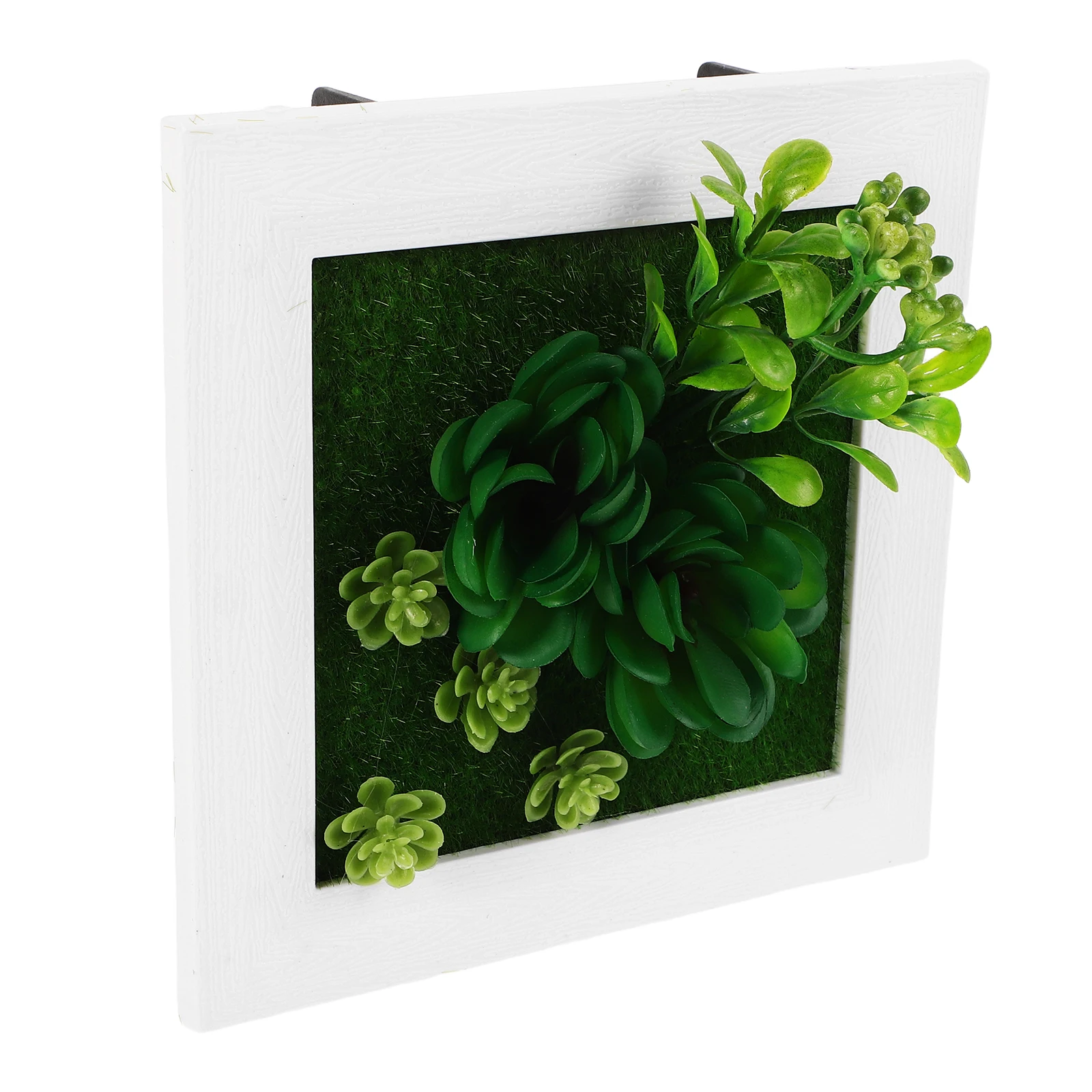 

Simulated Plant Photo Frame Wall Decor Artificial Succulent Planter Bracket Plastic Spacesaving High Realism Easy Maintenance