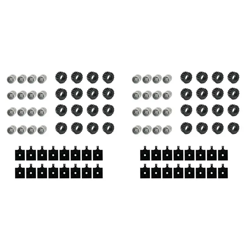 

CYGJ-96PCS Mini Wheel Axles Pack Block Car Accessories Tyre Hub Classic Building Bricks Children DIY Blocks For Kids