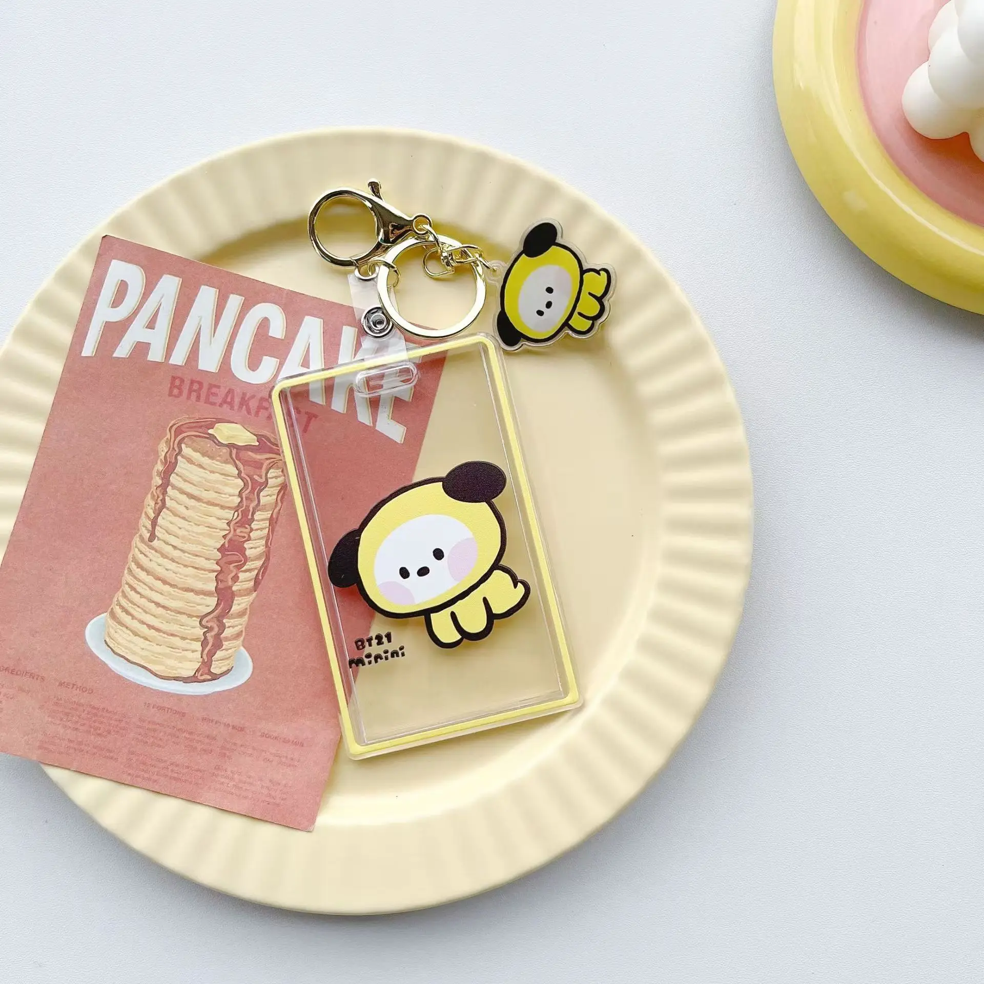 K-pop new bt21 card case - student ID  bus meal card case - chest plate for student meal c meal card protection view 6