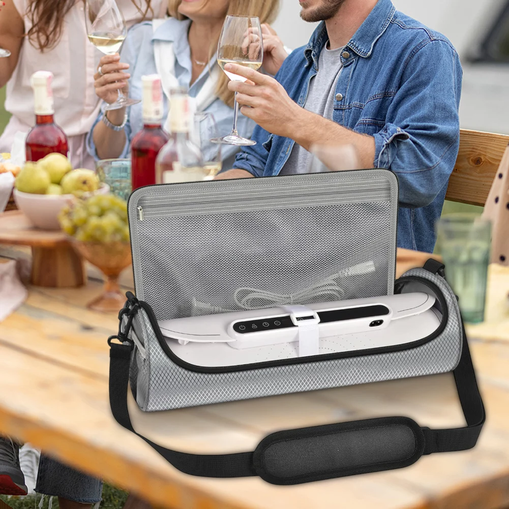 Roll Up Food Heating Pad Bag Grey Storage Case For KPPTYUM Hot Plate Warmer Carrier With Shoulder Strap For P