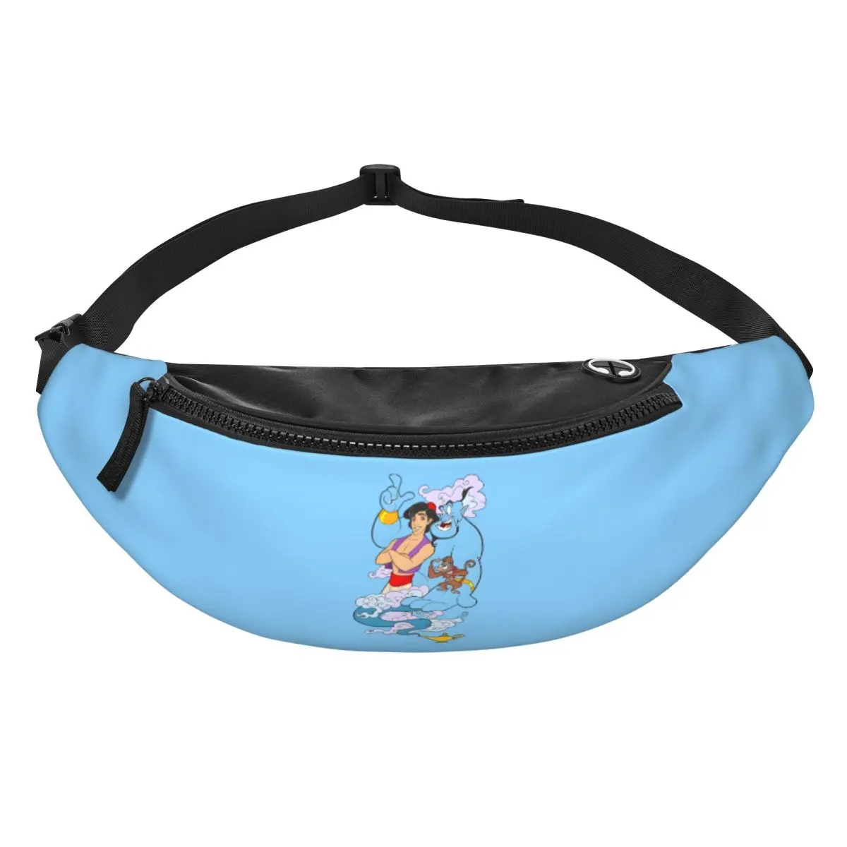 

Custom Cute Cartoon A-Aladdin Fanny Pack for Men Women Fashion Crossbody Waist Bag Travel Hiking Phone Money Pouch