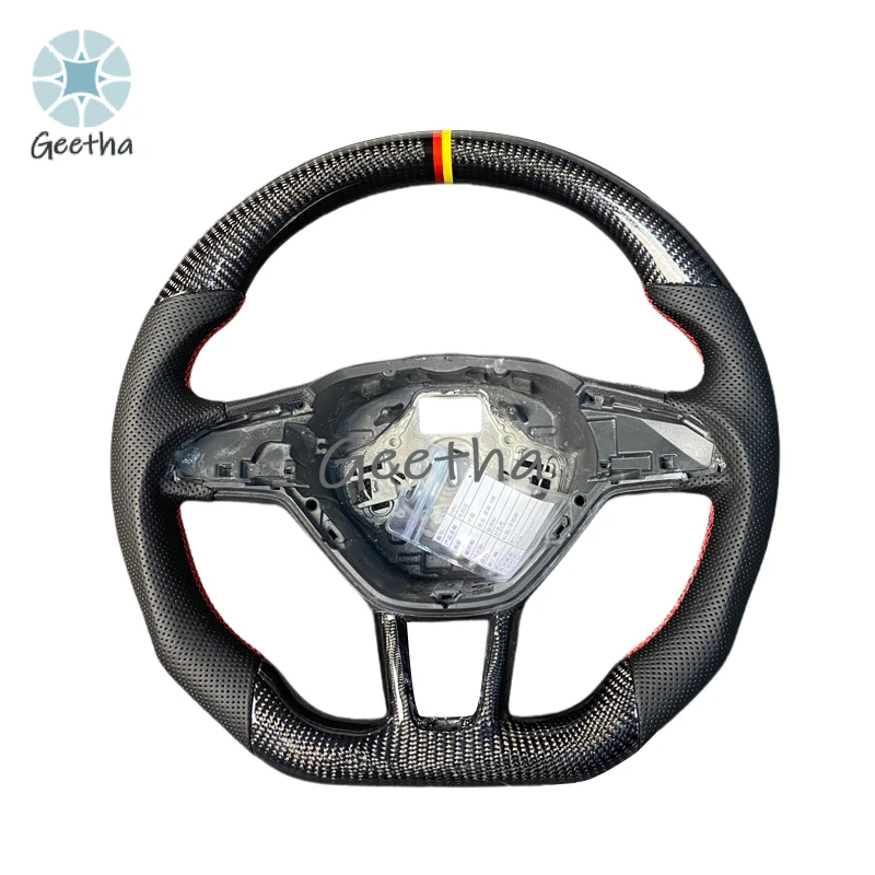 For Personalized Genuine Carbon Fiber Leather Steering Wheel for Skoda Octavia RS SkodaYeti Fabia RS Carbon Fiber Steering Wheel