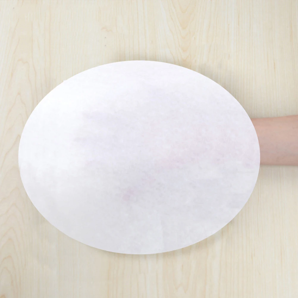 

50 Pcs BBQ Bake Greaseproof Bleached Stick Non Barbecue Baking Supplies Round Stencil