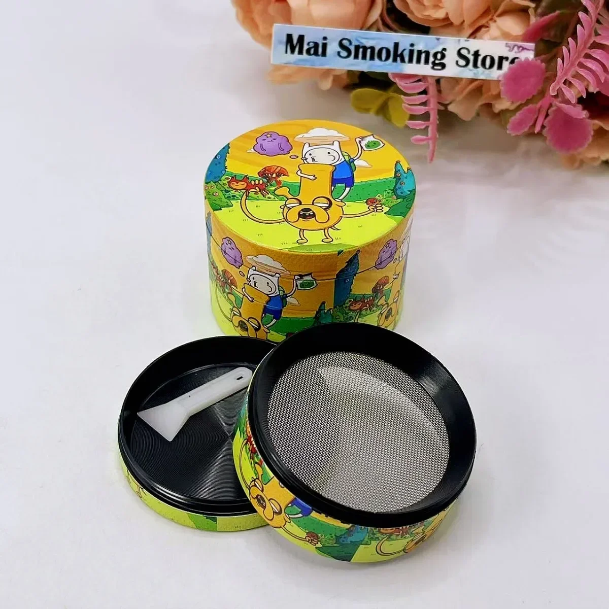 2 بوصة لطيف عشب طاحونة معدنية 4-Layer دليل التوابل هاون مدقة الملح الفلفل مطحنة الخام العشب التبغ طاحونة الدخان السجائر أداة