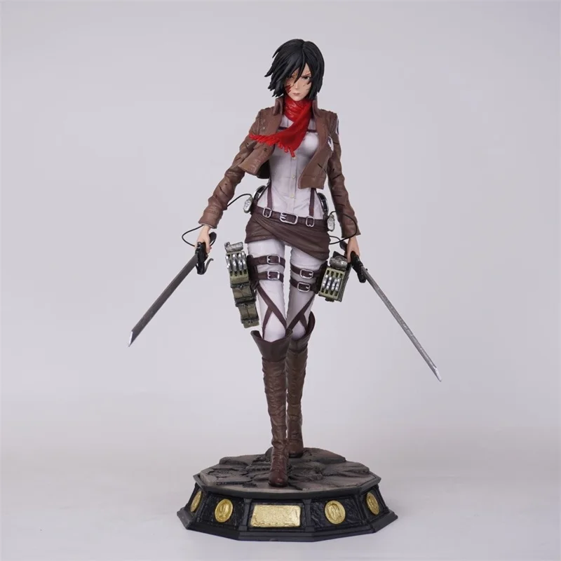 新しい30cmの進撃の巨人ミカサアクションフィギュア、コレクタブルスタチュー、デスクトップデコレーション、アニメモデル周辺玩具ギフト