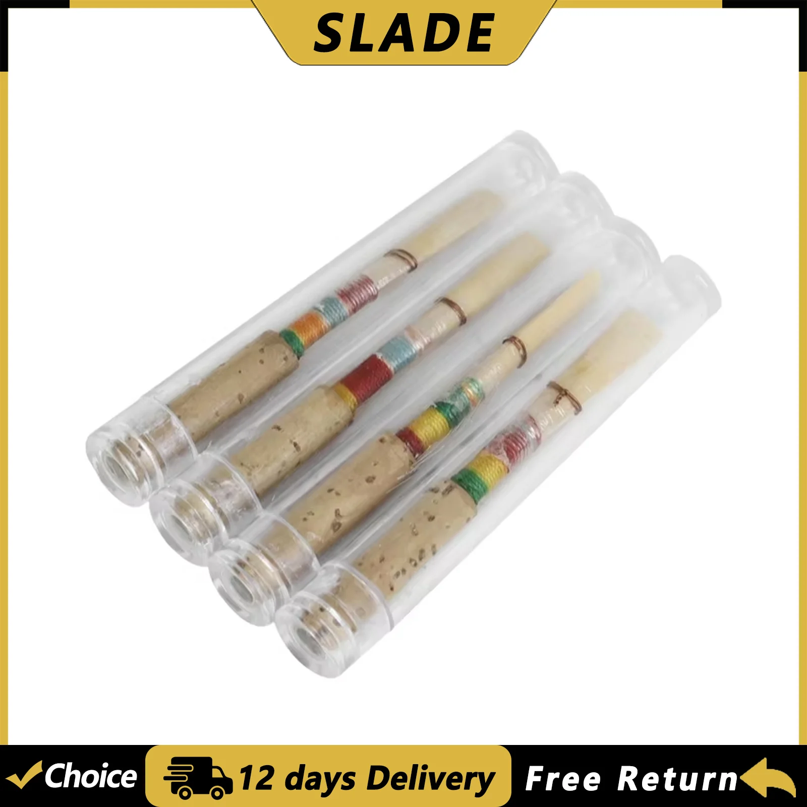 SLADE 4Pcs Oboe Reeds Soft Natural Reed Strength Medium Handmade Oboe Mouthpiece Reed Woodwind Instrument Parts & Accessories