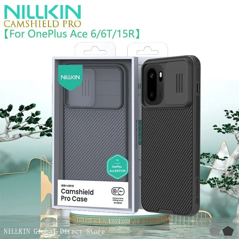 Shockproof Case for OnePlus Ace 6T/15R, NILLKIN CamShield Full Coverage, Airbag Corners, PC Material, Anti-Fingerprint, Slim Fit