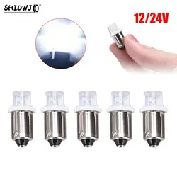 5pcs 12V 24V BA9S LED Indicator Bulb License Plate Bulb Instrument Bulb Detector Lamp High-quality Accessories