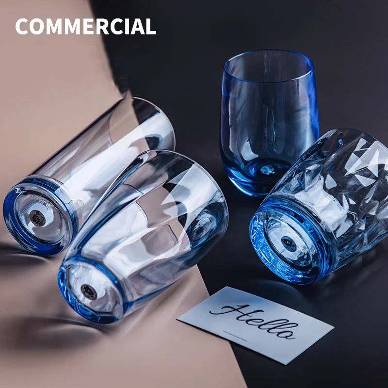 Acrylic Drinking Glasses Set Reusable Drink Tumblers Unbreakable Reusable Plastic Cups Plastic Tumbler Set Dishwasher Safe 6pack