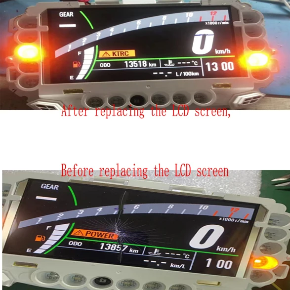 Imagem -02 - Painel da Motocicleta Tft Display para Kawasaki Z900 Z650 Ninja650 Z1000sx Zh2 Zx10r Instrumento Lcd Velocímetro Reparação 20232023