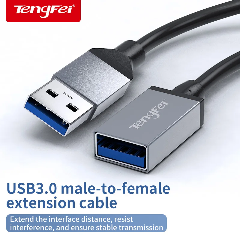 USB3.0  Extension Cable 1M 2M 3 Meters Male To Female Computer 2.0USB Flash Drive Mouse Keyboard Data Connection Cable