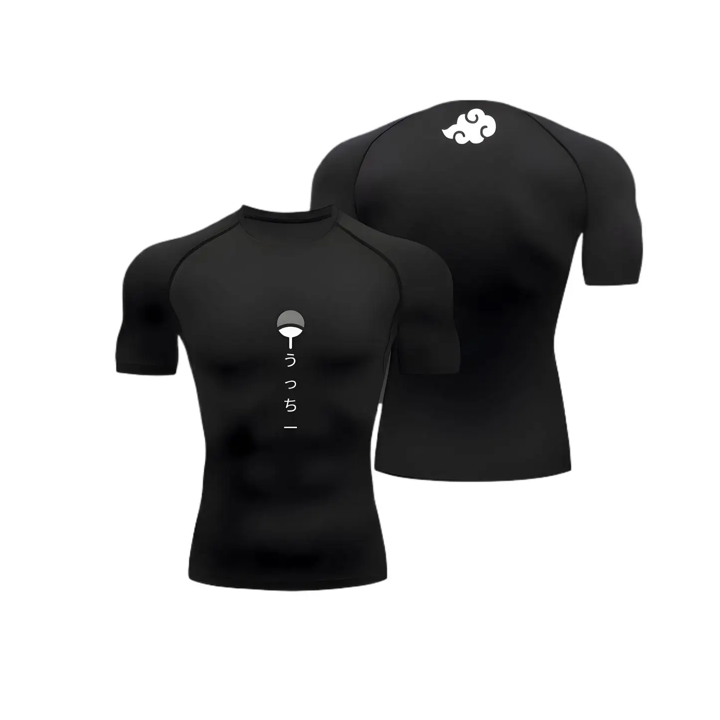 Anime Compression Shirt Men's Print Summer Short Sleeve Rash Guard Gym Workout T-Shirt Athletic Quick Dry Baselayer Undershirts image 4