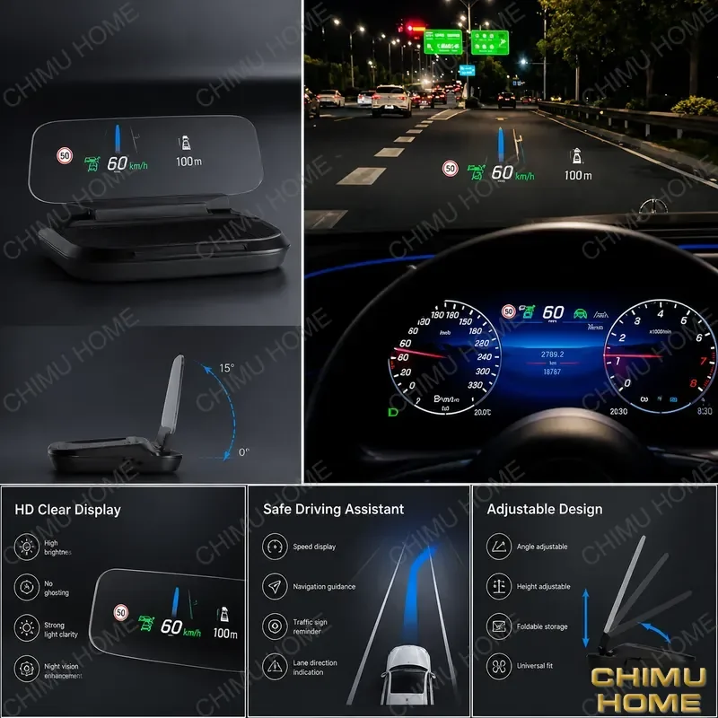 【CHIMU HOME】 Water Temperature Monitoring Head-Up Display System for Mercedes-Benz E Class W214 for E206 E300 2023 2024 HUD