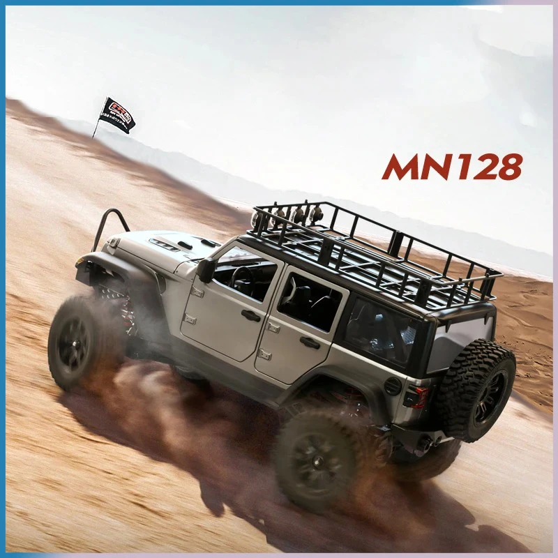 RC Crawler 4x4 Car MN128  2.4G Climbing Buggy Professional with LED Light Full Scale Remote Control Cars Toys for Boys Gift view 4
