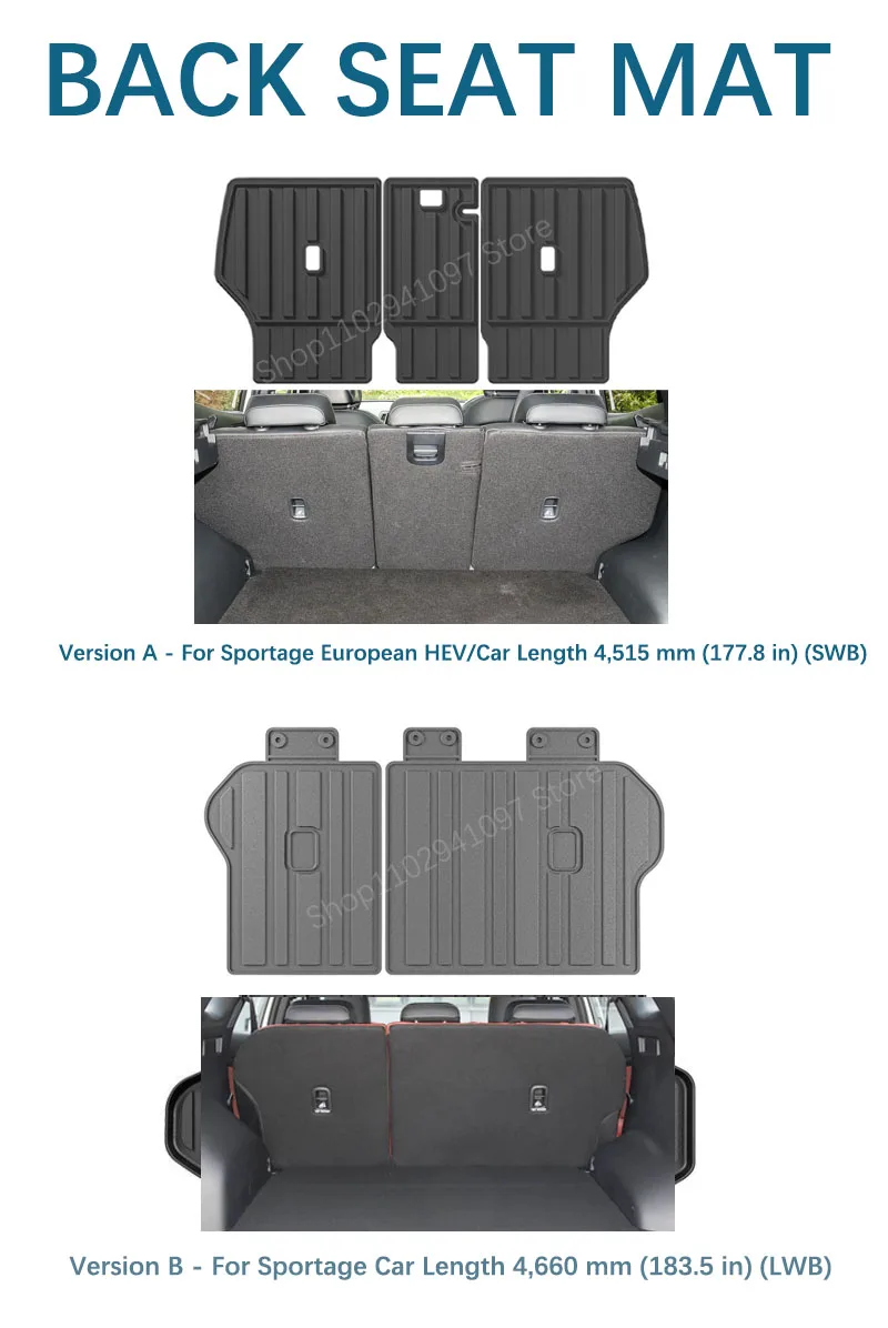 Auto kofferbakmatten voor Kia Sportage NQ5 SWB LWB 2023 2024 2025 2026 Waterdichte beschermmat achterbak liner achterbankhoes auto accessoires