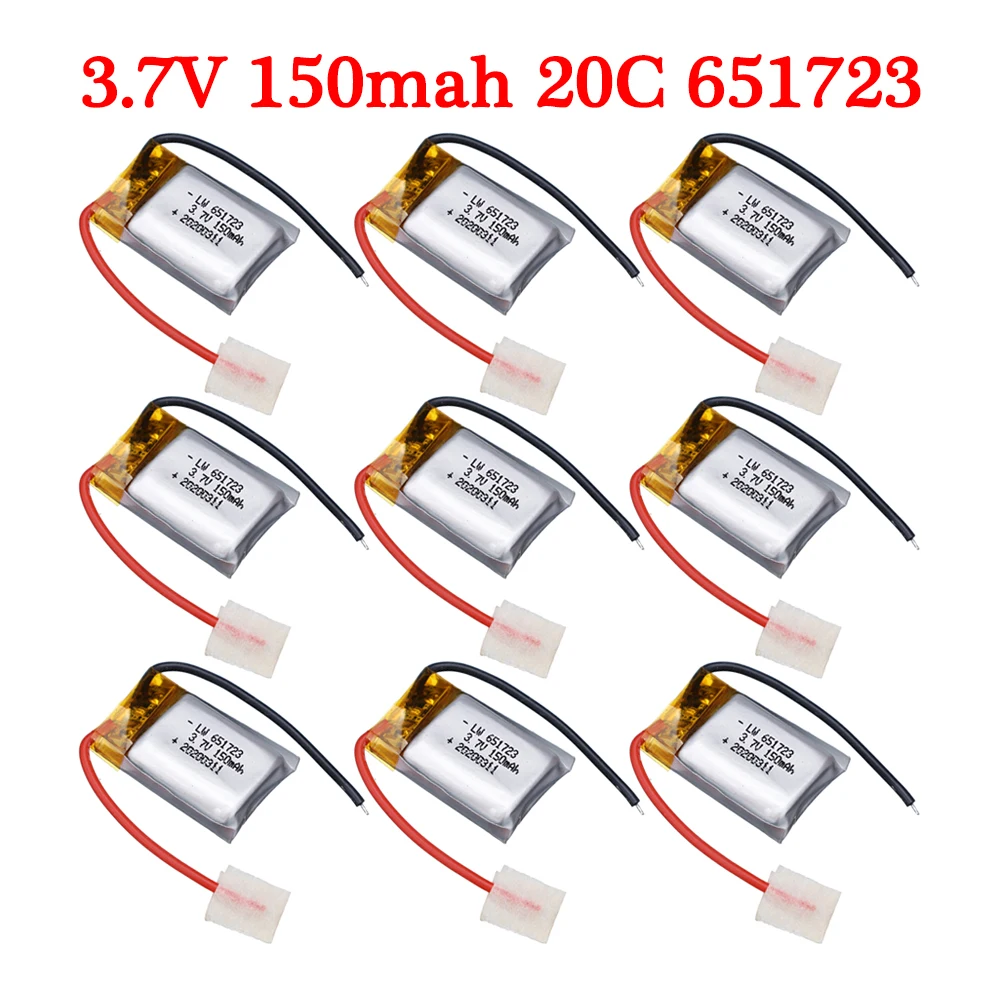 5/10pcs 3.7V 150mAh Li-po Battery For Syma S105 S107 S107G S109 S111, s977/s009, v319  RC toys Helicopter Drone Battery spare