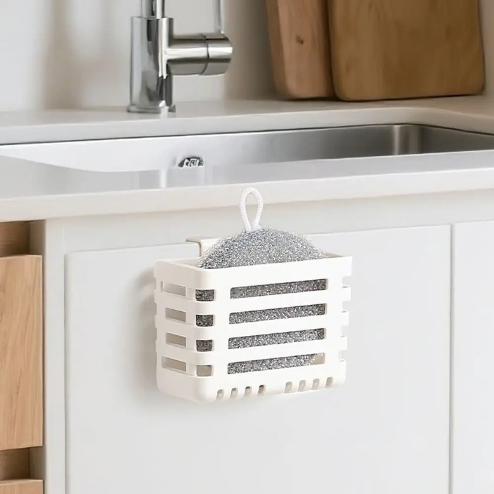 

Portable Plastic Telescopic Hanging Basket Hollow Space Saving Hanging Storage Box Wall Basket Utensil Holder Bathroom