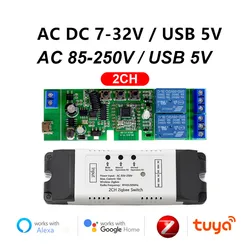 1ch 2ch 4ch 5v 12v 24v 220v módulo de relé zigbee controle remoto 433mhz diy automação residencial inteligente para acesso à porta alexa google