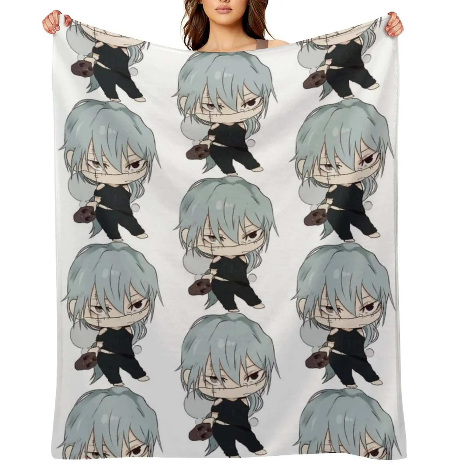 

Chibi mahito Throw Blanket Blankets For Sofas Luxury Throw Warm wednesday Blankets