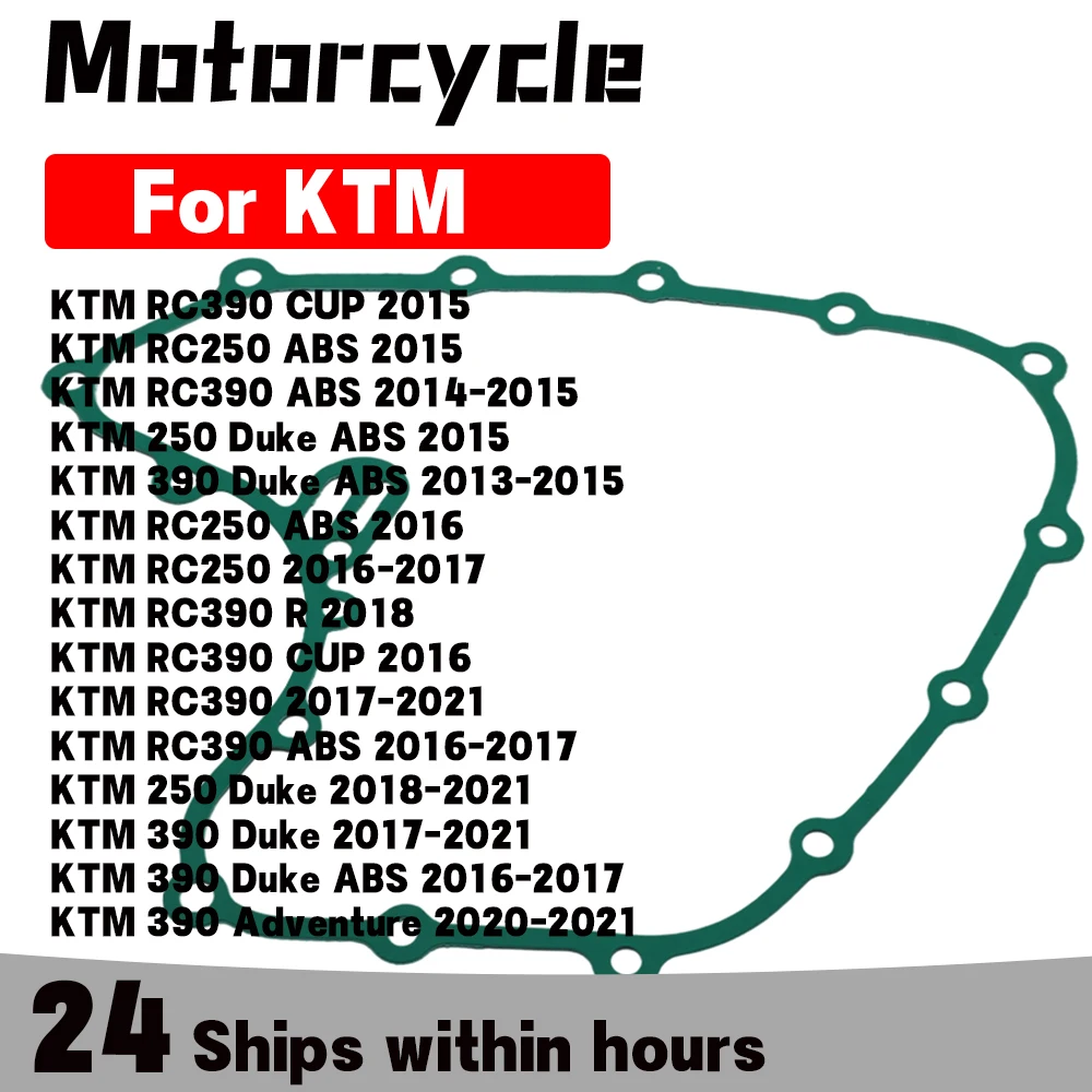 Junta de cubierta del cárter del generador del estator de motocicleta, piezas para KTM RC390 250 R2R 390 RC250 Duke RC390 ABS 93730040000 93830040000