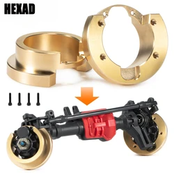 2PCS Brass Portal Cover Weight Knuckle Weights Rings for 1/10 RC Crawler TRX4 TRX-4 Defender Bronco TRX6 G63 Accessories