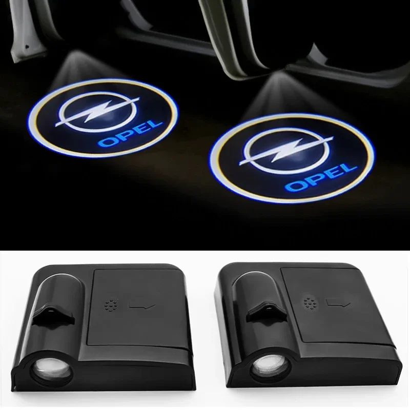 

1/2Pcs LED Wireless Car Door Welcome Lights HD Projector Lamp For Opel Astra H G J Insignia Corsa Mokka Zafira Mokka Accessories