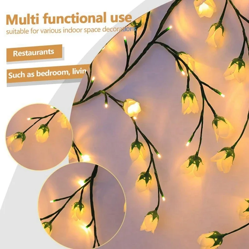 230万LEDツリーブランチライト、ロマンチックな桜とスズランのつるストリングライト、8つのライトモードとリモコン付き