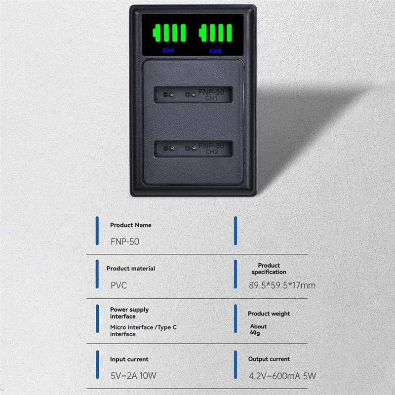 JABS-Sionyx Aurora SX-50 배터리 충전기 FNP-50 NP50 KODAK K7004 KLIC-7004 용 FUJIFILM Pentax D-Li68 용