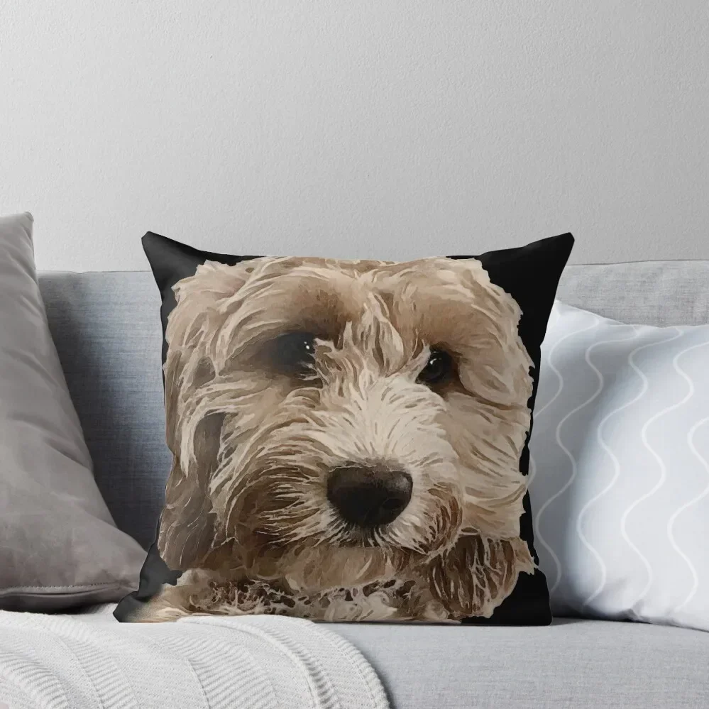 Golden Apricot Doodle Dog Throw Pillow Sofa Cushions pillow cover luxury Marble Cushion Cover Pillow