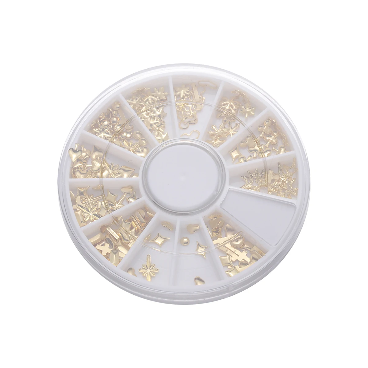 

1pc Mixed Nail Art Metal Rivets Studs Diy Decorations For Women Home Salon Use 17 Styles Elegant Glitter Nail Stickers