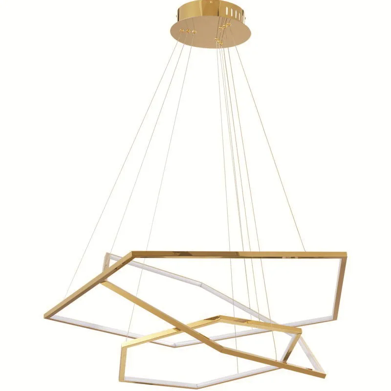 

Simple modern clothing store chandelier hexagonal living room light duplex loft apartment geometric combination light