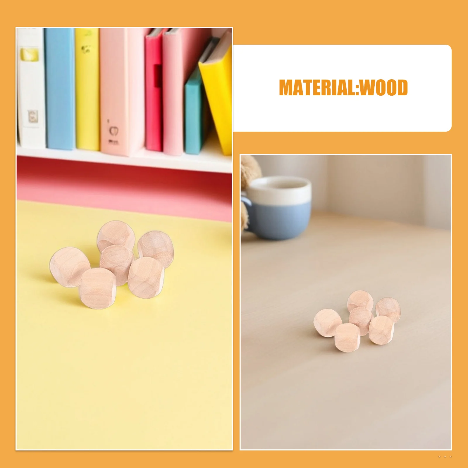 50 قطعة خشبية فارغة 18 مللي متر السلس الزاوية المستديرة كتل الحرفية DIY بها بنفسك الكتابة على الجدران مجلس ألعاب الأنشطة التعليمية لم تنته