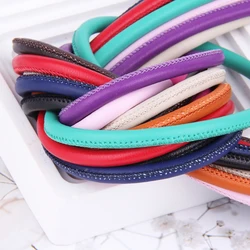 3/4/5/6mm 2meters Colorful Sheepskin Leather Strap Findings Leather Cord String Rope For DIY Necklace Bracelet Making