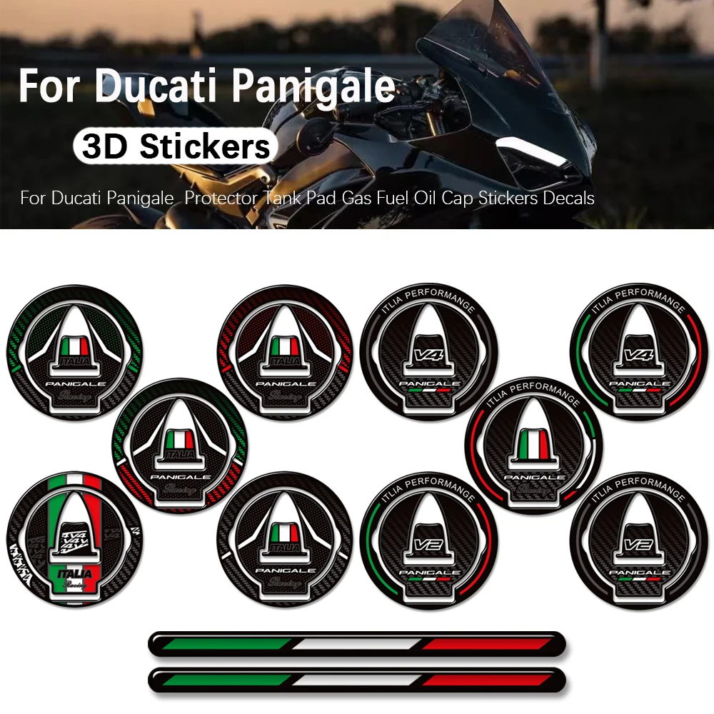 

Motorcycle For Ducati Panigale V2/S V4/S V4R S R Accessories Protector Tank Pad Gas Fuel Oil Cap Fairing Fender Stickers Decals